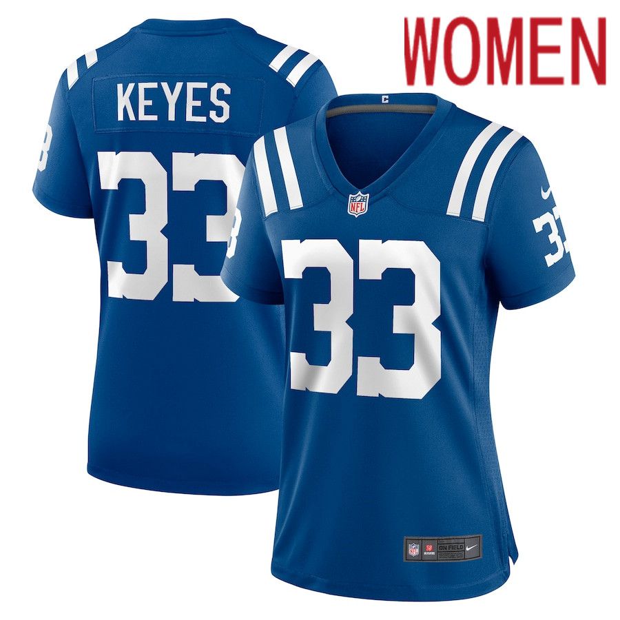 Women Indianapolis Colts 33 BoPete Keyes Nike Royal Team Game NFL Jersey